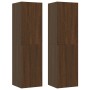 Wall TV cabinets 2 pcs brown oak 30.5x30x110 cm by vidaXL, TV Furniture - Ref: Foro24-826681, Price: 64,87 €, Discount: %