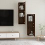 Wall TV cabinets 2 pcs brown oak 30.5x30x110 cm by vidaXL, TV Furniture - Ref: Foro24-826681, Price: 64,87 €, Discount: %