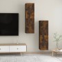 Wall-mounted TV furniture set, 2 units, smoked oak color, 30.5x30x110 cm by vidaXL, TV Furniture - Ref: Foro24-826677, Price:...