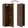 Wall-mounted TV furniture set, 2 units, smoked oak color, 30.5x30x110 cm by vidaXL, TV Furniture - Ref: Foro24-826677, Price:...