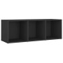 Gray plywood TV cabinet 107x35x37 cm by vidaXL, TV Furniture - Ref: Foro24-805536, Price: 45,63 €, Discount: %