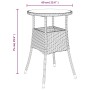 Gartentisch aus gehärtetem Glas, beige, synthetisches Rattan, Ø60x75 cm von vidaXL, Gartentische - Ref: Foro24-310601, Preis:...