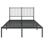 Estructura de cama con cabecero metal negro 120x200 cm de vidaXL, Camas y somieres - Ref: Foro24-350862, Precio: 93,68 €, Des...