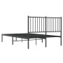 Estructura de cama con cabecero metal negro 120x200 cm de vidaXL, Camas y somieres - Ref: Foro24-350862, Precio: 93,68 €, Des...