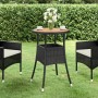 Garden table acacia wood and black synthetic rattan Ø60x75 cm by vidaXL, Garden tables - Ref: Foro24-310602, Price: 43,18 €, ...