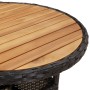 Garden table acacia wood and black synthetic rattan Ø60x75 cm by vidaXL, Garden tables - Ref: Foro24-310602, Price: 43,18 €, ...