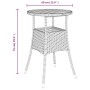 Garden table acacia wood and black synthetic rattan Ø60x75 cm by vidaXL, Garden tables - Ref: Foro24-310602, Price: 43,18 €, ...