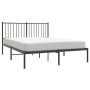 Bed frame with black metal headboard 135x190 cm by vidaXL, Beds and slatted bases - Ref: Foro24-350863, Price: 91,99 €, Disco...