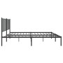 Bed frame with black metal headboard 135x190 cm by vidaXL, Beds and slatted bases - Ref: Foro24-350863, Price: 91,99 €, Disco...