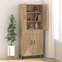 Oak-colored plywood sideboard 69.5x34x90 cm by vidaXL, Sideboards - Ref: Foro24-812144, Price: 78,54 €, Discount: %