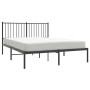 Bed frame with black metal headboard 140x190 cm by vidaXL, Beds and slatted bases - Ref: Foro24-350864, Price: 88,99 €, Disco...