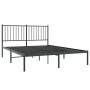 Bed frame with black metal headboard 140x190 cm by vidaXL, Beds and slatted bases - Ref: Foro24-350864, Price: 88,99 €, Disco...