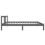 Estructura de cama madera maciza gris 100x200 cm de vidaXL, Camas y somieres - Ref: Foro24-814876, Precio: 92,36 €, Descuento: %