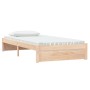 Weißer Massivholzbettrahmen 100x200 cm von vidaXL, Betten und Lattenroste - Ref: Foro24-814940, Preis: 145,04 €, Rabatt: %