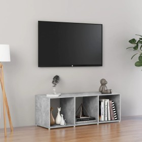 Concrete gray plywood TV cabinet 107x35x37 cm by vidaXL, TV Furniture - Ref: Foro24-805538, Price: 52,26 €, Discount: %