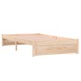 White solid wood bed frame 100x200 cm by vidaXL, Beds and slatted bases - Ref: Foro24-814940, Price: 129,36 €, Discount: %