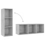 Mueble de TV madera contrachapada gris hormigón 107x35x37 cm de vidaXL, Muebles TV - Ref: Foro24-805538, Precio: 52,15 €, Des...