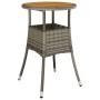 Garden table acacia wood and gray synthetic rattan Ø60x75 cm by vidaXL, Garden tables - Ref: Foro24-310603, Price: 43,50 €, D...