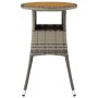 Garden table acacia wood and gray synthetic rattan Ø60x75 cm by vidaXL, Garden tables - Ref: Foro24-310603, Price: 43,50 €, D...