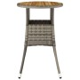 Garden table acacia wood and gray synthetic rattan Ø60x75 cm by vidaXL, Garden tables - Ref: Foro24-310603, Price: 43,50 €, D...