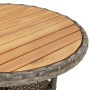 Garden table acacia wood and gray synthetic rattan Ø60x75 cm by vidaXL, Garden tables - Ref: Foro24-310603, Price: 43,50 €, D...