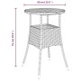 Garden table acacia wood and gray synthetic rattan Ø60x75 cm by vidaXL, Garden tables - Ref: Foro24-310603, Price: 43,50 €, D...