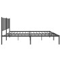 Bed frame with black metal headboard 140x200 cm by vidaXL, Beds and slatted bases - Ref: Foro24-350865, Price: 97,61 €, Disco...