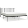 Estructura de cama con cabecero metal negro 150x200 cm de vidaXL, Camas y somieres - Ref: Foro24-350866, Precio: 119,94 €, De...