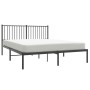 Estructura de cama con cabecero metal negro 150x200 cm de vidaXL, Camas y somieres - Ref: Foro24-350866, Precio: 119,94 €, De...