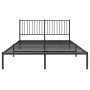 Estructura de cama con cabecero metal negro 150x200 cm de vidaXL, Camas y somieres - Ref: Foro24-350866, Precio: 119,94 €, De...