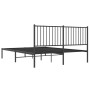 Estructura de cama con cabecero metal negro 150x200 cm de vidaXL, Camas y somieres - Ref: Foro24-350866, Precio: 119,94 €, De...