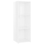 Glossy white plywood TV cabinet 107x35x37 cm by vidaXL, TV Furniture - Ref: Foro24-805540, Price: 46,23 €, Discount: %