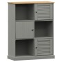 Librería VIGO madera maciza de pino gris 90x35x114,5 cm de vidaXL, Librerías y estanterías - Ref: Foro24-353183, Precio: 180,...