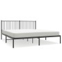 Estructura de cama con cabecero metal negro 180x200 cm de vidaXL, Camas y somieres - Ref: Foro24-350868, Precio: 119,81 €, De...