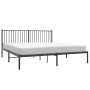 Estructura de cama con cabecero metal negro 180x200 cm de vidaXL, Camas y somieres - Ref: Foro24-350868, Precio: 119,81 €, De...