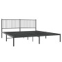 Estructura de cama con cabecero metal negro 180x200 cm de vidaXL, Camas y somieres - Ref: Foro24-350868, Precio: 119,81 €, De...