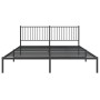 Estructura de cama con cabecero metal negro 180x200 cm de vidaXL, Camas y somieres - Ref: Foro24-350868, Precio: 119,81 €, De...