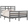 Estructura de cama doble pequeña madera maciza gris 120x190 cm de vidaXL, Camas y somieres - Ref: Foro24-3105832, Precio: 157...