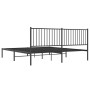 Estructura de cama con cabecero metal negro 180x200 cm de vidaXL, Camas y somieres - Ref: Foro24-350868, Precio: 119,81 €, De...