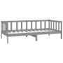 Solid gray pine wood sofa bed 90x200 cm by vidaXL, Beds and slatted bases - Ref: Foro24-806942, Price: 134,99 €, Discount: %