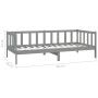 Solid gray pine wood sofa bed 90x200 cm by vidaXL, Beds and slatted bases - Ref: Foro24-806942, Price: 134,99 €, Discount: %