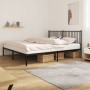 Bed frame with black metal headboard 183x213 cm by vidaXL, Beds and slatted bases - Ref: Foro24-350869, Price: 106,12 €, Disc...