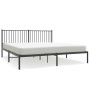 Bed frame with black metal headboard 183x213 cm by vidaXL, Beds and slatted bases - Ref: Foro24-350869, Price: 106,12 €, Disc...