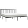 Bed frame with black metal headboard 183x213 cm by vidaXL, Beds and slatted bases - Ref: Foro24-350869, Price: 106,12 €, Disc...