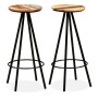 Kitchen stools 2 units recycled solid wood by vidaXL, Kitchen stools - Ref: Foro24-245445, Price: 130,38 €, Discount: %