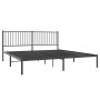 Bed frame with black metal headboard 183x213 cm by vidaXL, Beds and slatted bases - Ref: Foro24-350869, Price: 106,12 €, Disc...