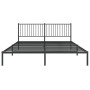 Bed frame with black metal headboard 183x213 cm by vidaXL, Beds and slatted bases - Ref: Foro24-350869, Price: 106,12 €, Disc...