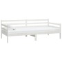 Sofá cama de madera maciza de pino blanco 90x200 cm de vidaXL, Camas y somieres - Ref: Foro24-806936, Precio: 130,43 €, Descu...