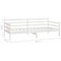 Sofá cama de madera maciza de pino blanco 90x200 cm de vidaXL, Camas y somieres - Ref: Foro24-806936, Precio: 121,99 €, Descu...