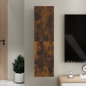 Smoked oak wall-mounted TV cabinet 30.5x30x110 cm by vidaXL, TV Furniture - Ref: Foro24-826676, Price: 51,99 €, Discount: %